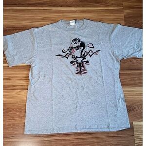 VTG Single Stitch 90s Y2K Looney Tunes Taz Tribal Grunge Cholo Shirt Size XL USA